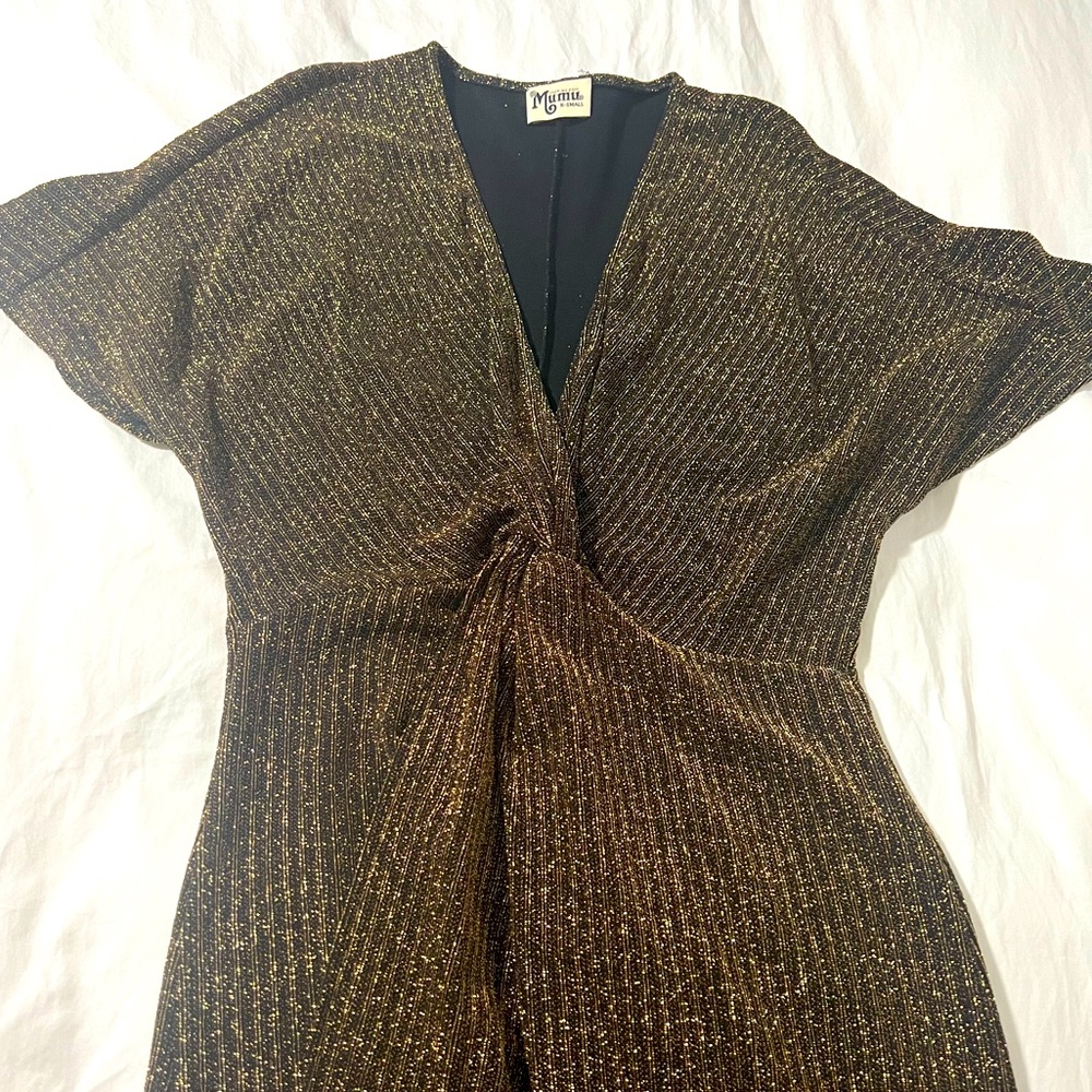 Black and gold sparkly dress